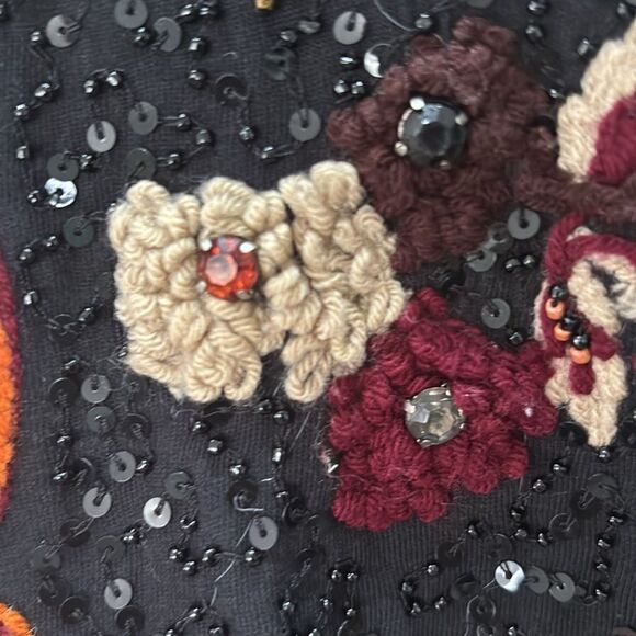 Zara Limited Edition Embroidered / beaded / crystal relaxed fit sweatshirt, M - Picture 5 of 12